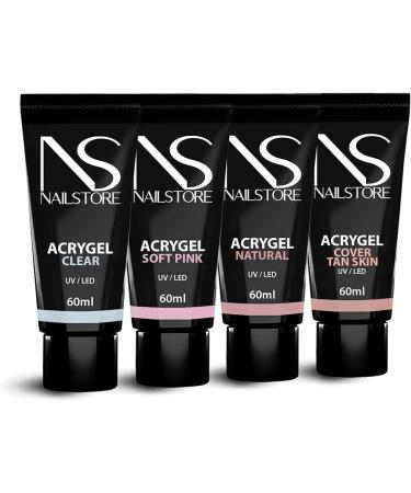  Nail Store Nail Store - AcryGel for nail reconstruction - for extreme stretching - Semi-permanent nail polish - Long-lasting - AcryGel 60 ml (Soft Pink) - Buy Online on GoSupps.com