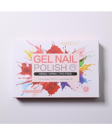 AIMEILI Chameleon Gel Nail Polish Set Thermal Polishes Shimmer Color Changing Gel Polish Kit Soak-Off UV/LED for Nail Art Salon DIY Home Easy to Apply 10ml - Gift Kit 66 KIT6-66 - Buy Online on GoSupps.com