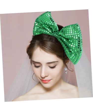 Beavorty Oversized Butterfly Headband Red Hair Accessories Sequin Headband Head Bands for Women's Hair Makeup Bowknot Headband Sequin Bow Headpiece Valentine Party Glitter Headband Green One Size Green - Buy Online on GoSupps.com