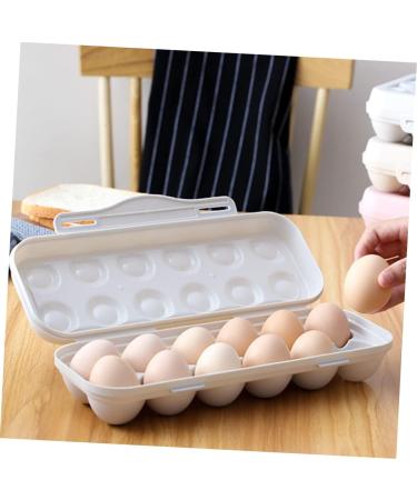 KOMBIUDA 2pcs Anti-Collision Damage Chicken Egg Tray for Refrigerator Egg Fridge Organizers re-usable Grey 30X11X6.5CM - Buy Online on GoSupps.com
