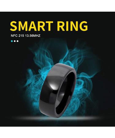 Waterproof Ceramic NFC Ring 215 Chip Universal for Mobile - Smart Ring for Men/Women (Size 9) - Buy Online on GoSupps.com