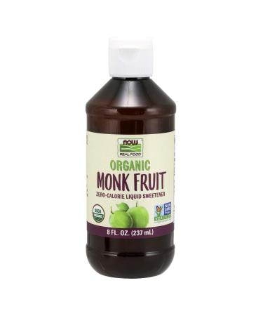 Now Foods Real Food Organic Monk Fruit Zero-Calorie Liquid Sweetener 8 fl oz (237 ml) - Buy Online on GoSupps.com