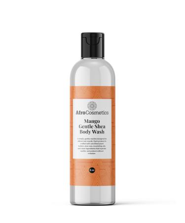 AFROCOSMETICS Gentle Shea Body Wash- Mango 8 oz