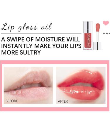Hydrating Lip Glow Oil with Long-Lasting Plumping Gloss - Rosewood Shade - Buy Online on GoSupps.com