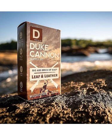 Duke Cannon Supply Co. Big Ass Brick of Soap Bar for Men - Leaf + Leather (Amber & Woodsy Scent) 3 Pack, 10 oz Bars - Paraben-Free Masculine Scents for All Skin Types - Buy Online on GoSupps.com