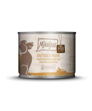 MjAMjAM - Premium Wet Food for Dogs - Pure Juicy Chicken 1 Pack (1 x 200 g) Grain Free with Extra Meat