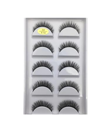 UAMOU 10/50 Boxes 37 Style 5 Pairs Natural 3D False Eyelashes Makeup Fake Eye Lashes Faux Cils Make Up Beauty Maquillaje Cheerfully (Color : 5Pairs X14 Size : 20 Boxes 100Pairs)