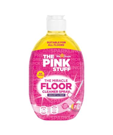 THE PINK STUFF The Miracle Direct to Floor Cleaner 750 ml- Vegan-Friendly Squirt & Mop with Fresh Rhubarb Scent Quick Dry Formula No Water Needed Very Easy To Use