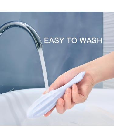 Silicone Face Massage Scooter - Pear-Shaped Facial Device for Skin Tightening & Muscle Relief | Elegant Blue Design - Shop Internationally - Buy Online on GoSupps.com