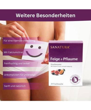 Sanatura Fig Plum Fruit Cubes - 24 Pieces | Boost Digestion with Figs Plums Tamarinds & Inulin | 240g - Buy Online Worldwide - Buy Online on GoSupps.com