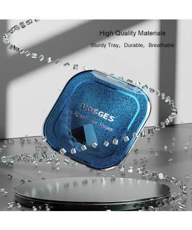Blue Retainer Case with Lid Hinge - Large Slim Holder for Retainers, Aligners, and Night Guards - Buy Online on GoSupps.com