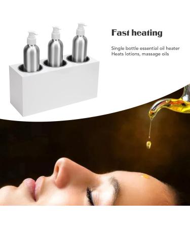 HURRISE Oil Heater Dispenser Massage Oil Heater with Three Oil Bottle Dispenser 3 Bottles Massage Oil Heater Oil Heater with Constant Temperature Control White EU Plug - Buy Online on GoSupps.com