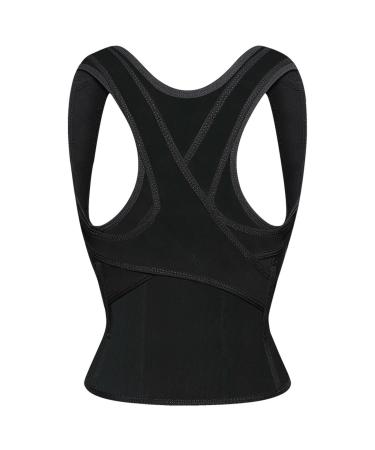 2023 Thicken New Stability Back Posture Corrector Brace for Shoulders and Back Pain Black L