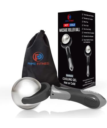 Black Ice Roller Ball with Handle | Cold Massage Roller for Muscle Pain Relief - Buy Online on GoSupps.com