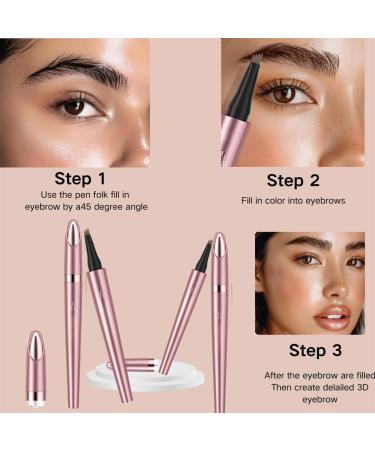 2024 New Magic Eyebrow Pencil 3D Waterproof Microblading Eyebrow Pencil Contouring Pen Magic Eyebrow Pencil Long-Lasting Natural Fine Stroke Eyebrow Pencil (Light Brown+Black) - Buy Online on GoSupps.com