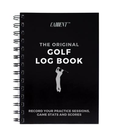 CADDENT GOLF Log Book - 150 Pages Wire-Bound Golf Notebook for Practice Stats and Round Logging - Golf Scorecard Book with Golf Score Cards Pages - Ideal Golf Round Log Book, Golf Journal & Log Book