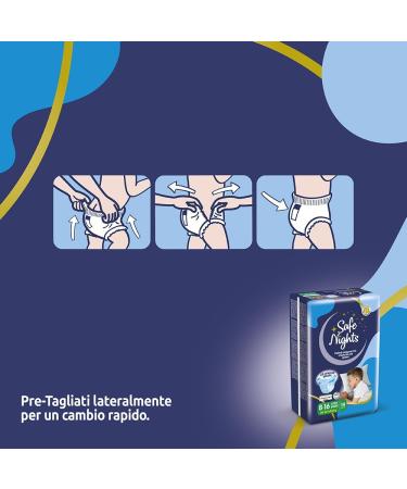 Babylino Safe Nights Boy - Absorbent Night Pants for Ages 8-16 (30-50kg) | Pack of 14 - Buy Online on GoSupps.com