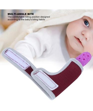 Safe Silicone Baby Teether - Pink Teething Thumb Sleeve Toy for Infants - Buy Online on GoSupps.com