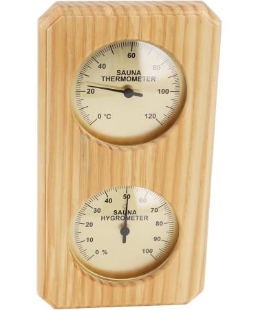 Premium 2 in 1 Sauna Thermometer Hygrometer - Gold Plate Wood & Copper Design for Indoor Use | International Shipping - Buy Online on GoSupps.com