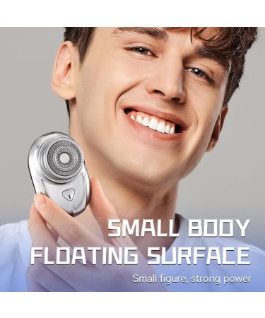 Mini Electric Shaver for Men One-Button Electric Razor Portable Mini Shaver Pocket Size Rechargeable Wet&Dry IPX7 Waterproof Travel Home Office Car (Silver) - Buy Online on GoSupps.com