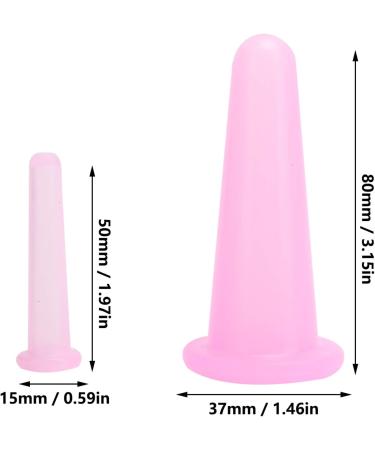 4PC Silicone Massage Cups Set - Moisture Absorption Cupping Therapy for Body Care & Daily Household Use (Pink) - Buy Online on GoSupps.com