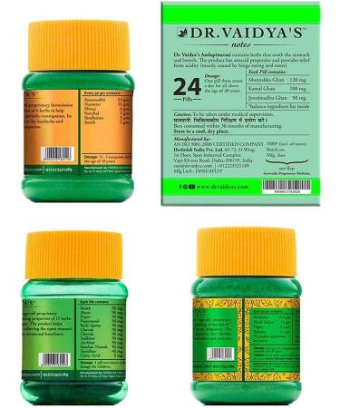 Dr. Vaidya's Digestive Pack - Pachak Churna - Kabaj Powder - Amlapittavati - Gasoherb - Buy Online on GoSupps.com