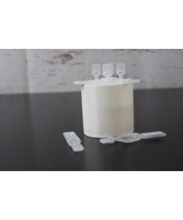 Znet3D Eye Drop Vials Holder - Organize 7 Disposable Vials with Pressure-Fitted Lid | Clean & Convenient Storage (White - Buy Online on GoSupps.com