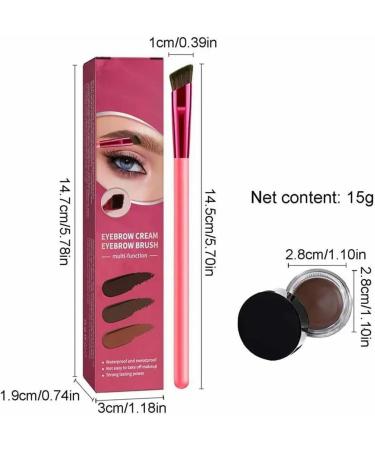 Eyebrow Brush Home Eyebrow Care Kit 4D Laminated 4D Laminated Brow Home-Grooming Kit 4D Hair Stroke Brow Stamp Brush with Eyebrow Cream (Taupe+Light Brown) - Buy Online on GoSupps.com