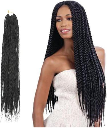 FDEETY 24 Inch Passion Twist Hair Water Wave Crochet Braids for Passion Twist Hair Synthetic Crochet Braiding Hair Long Bohemian Braids Hair Extensions (Black) - Buy Online on GoSupps.com