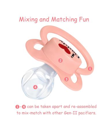 Shop LittleForBig Large Shield Pacifier Generation II - Adult Size I Love Daddy Pink - International Shipping Available - Buy Online on GoSupps.com