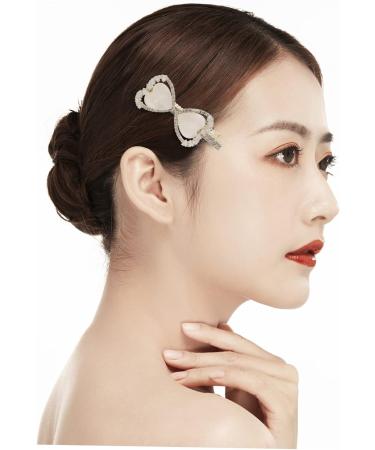 minkissy Hairpin Bling Hair Clip Minimalist Hair Clips Sparkling Hair Clip Glitter Heart Barrette Geometric Hair Pin Bowknot Hair Barrette Fashion White Rhinestones Miss Trinkets - Buy Online on GoSupps.com