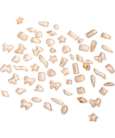 FEIlei 200Pcs Flat Bottom Resin Nail Art Decorations Rhinestone Manicure Nail Charms - Buy Online on GoSupps.com