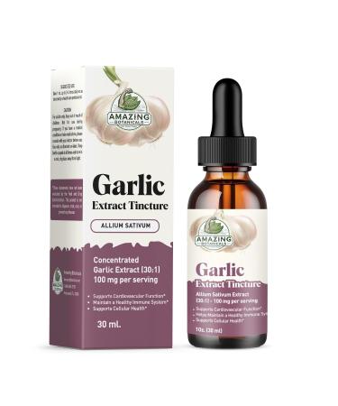 Amazing Botanicals Garlic Tincture Allium Sativum Herbal Extract High Potency Liquid Supplement (1oz) 1 Fl Oz (Pack of 1)