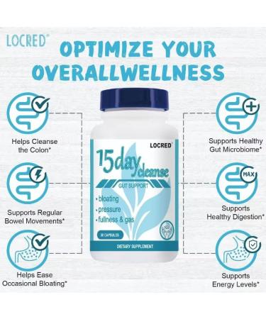 15-Day Gut Cleanse Capsules - TikTok Trending Detox Pills for Colon Cleansing & Gut Health Support - Fast International Shipping - Buy Online on GoSupps.com