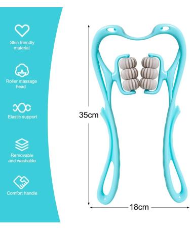 Shanhaikx Neck Massage Device - Shiatsu Trigger Point Relief for Neck Pain & Chronic Migraines | Home Office Comfort - Buy Online on GoSupps.com