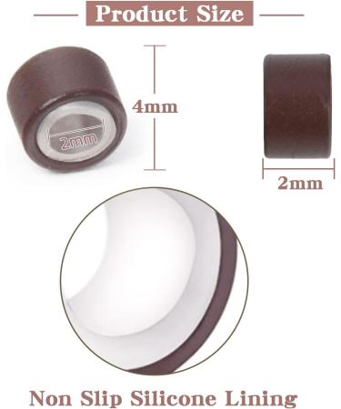 Vlasy 200 Pcs Silicone Micro Rings for I Tip Hair Extensions 4mm Micro Nano Beads Micro Links Hair Beads (Brown) Micro-4mm-200Pcs Brown - Buy Online on GoSupps.com