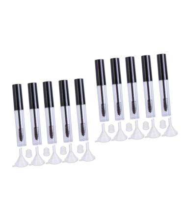 Healeved 10 Pcs Empty Eyelashes Bottle Empty Mascara Bottle Storing Eyelash Cream Empty Eyelash Serum Tube 1 g (Pack of 1) Blackx2pcs