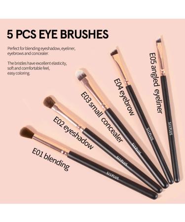 SIXPLUS 11Pcs Makeup Brushes Set Professional with Case - Royal Golden Brushes for Foundation, Powder, Concealer, Eyeshadow, Blush - Portable Storage Bag & Guide Included - Best Make Up Brush Kit Gift for Women - Buy Online on GoSupps.com