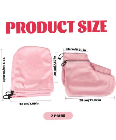 4 pi ces/ensemble gants et chaussons de cire de paraffine gants cire paraffine tanch it r glable pieds en peluche douce pour les mains et les pieds couverture spa Spa.. - Buy Online on GoSupps.com