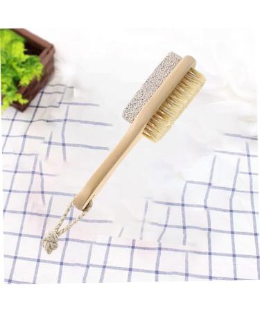 FRCOLOR Foot Brush Pumice Stone Heel Scrubber Foot Scrub Brush Wooden Handle Exfoliator Pedicures Exfoliating Tool Natural Cleaning Brush Care Brush Combination Bristles Bamboo - Buy Online on GoSupps.com