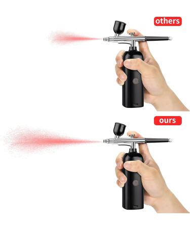 TIQTAK Cordless Airbrush Kit - Portable Makeup & Nail Art Tool for Model Coloring, Cake Decoration, Tattoo & Barber - Black - Buy Online on GoSupps.com