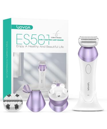 Voyor women's razor Electrically intimate razor for women 4 in 1 razor ladies electrical trimmer face brush massage poor legs armpits. - Buy Online on GoSupps.com