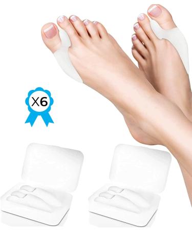 6 Silicone Correctors for Pain Relief | Hallux Valgus & Toe Separator | 0% BPA Orthosis - International Shipping - Buy Online on GoSupps.com