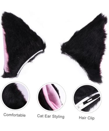 FRCOLOR 1 Pair cat ears hairpin cat ear clip halloween hair pin cat costume hair pin cat ears headdress party headdress plush hair clip bunny hair accessories prom hair accessories cosplay - Buy Online on GoSupps.com