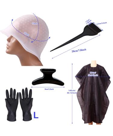 Silicone Highlight Caps Kit for Hair Coloring - 2 PCS Professional Dyeing Cap Set for Women Men - Buy Online on GoSupps.com