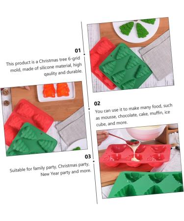 Alipis Christmas Baking Molds Silicone Molds Biscuits Dessert Bakeware Santa Claus Cake Mold Fudge Set - Buy Online on GoSupps.com