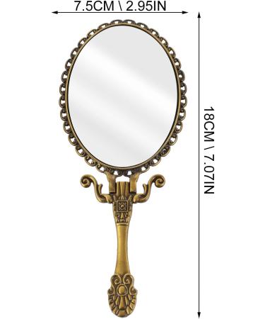 FOMIYES Vintage Handheld Travel Mirror - Folding Salon Barber Hairdressing Cosmetic Mirror for Pocket Purse - Perfect Birthday Gift - Buy Online on GoSupps.com