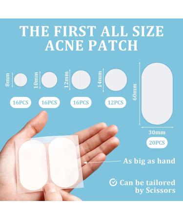 Hydrocolloid Patches (80 Patches) Acne Pimple Spot Patch for Large Zit Breakoutse Face Chin and Body Mighty Dots for Spots Treatment with Tea Tree & Calendula Oil Hydrocolloid - Buy Online on GoSupps.com