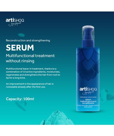 ARTISHOQ Multifunctional Leave-In Treatment Hair Serum - 10 Active Ingredients for Frizz Control & Hair Care - Improve Hair Health Instantly - 100ml / 3.4oz - Buy Internationally - Buy Online on GoSupps.com