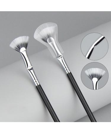 Mascara Fan Brush | 12 Folding Angle Scalloped Lash Brush | Mascara Fan Lashes Brush | 120 Bent Fan Makeup Brush With Synthetic Fiber Bristles | Lash Wand Brush Fan For Natural Lifted Effects - Buy Online on GoSupps.com